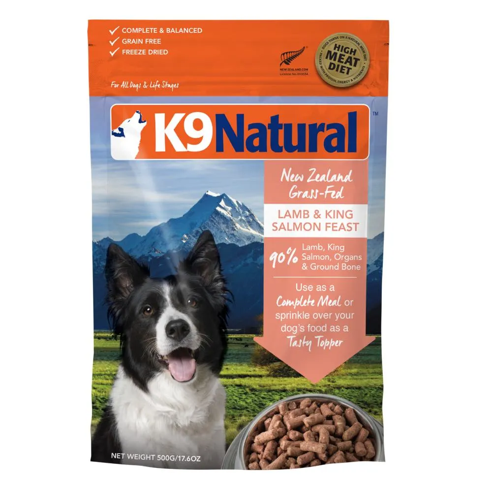 20% OFF: K9 Natural Lamb & King Salmon Feast Grain-Free Freeze-Dried Raw Dog Food