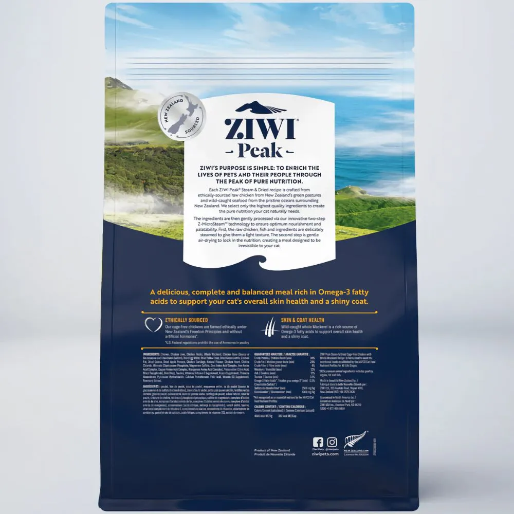 20% OFF: ZiwiPeak Cage Free Chicken With Whole Mackerel Recipe Steam & Dried Cat Food