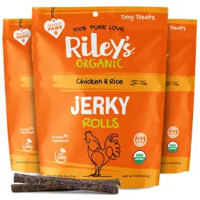 3-Pack 5oz Organic Chicken & Rice Jerky Rolls