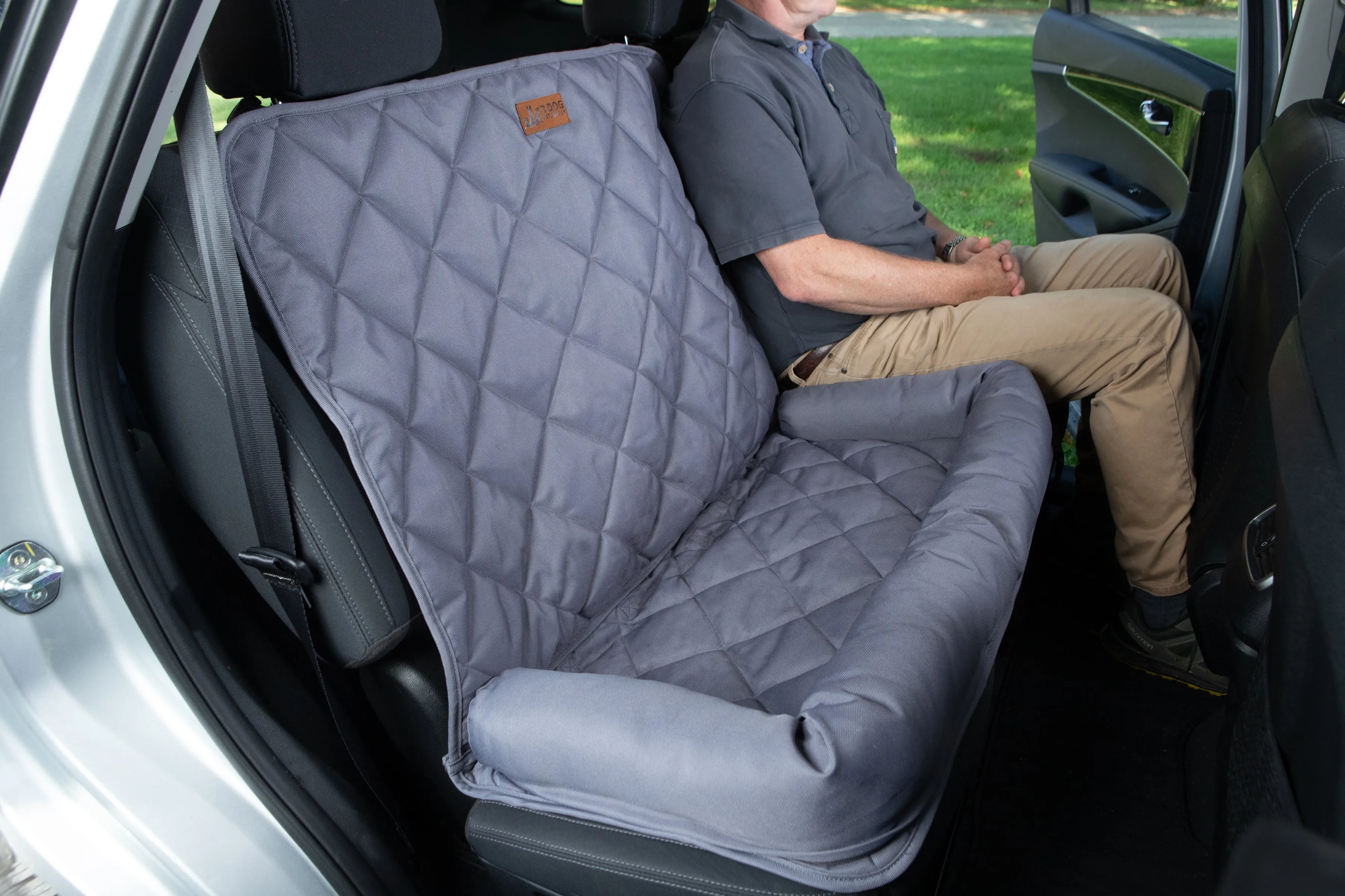 3/4 Coverage Headrest Back Seat Protector- Gray NEW!