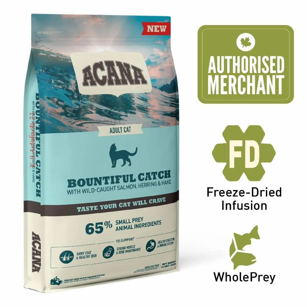 ACANA Freeze-Dried Coated Bountiful Catch Grain-Free Dry Cat Food