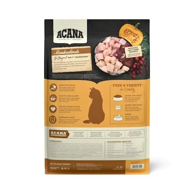 Acana Meadowlands Dry Cat Food - 1.8kg