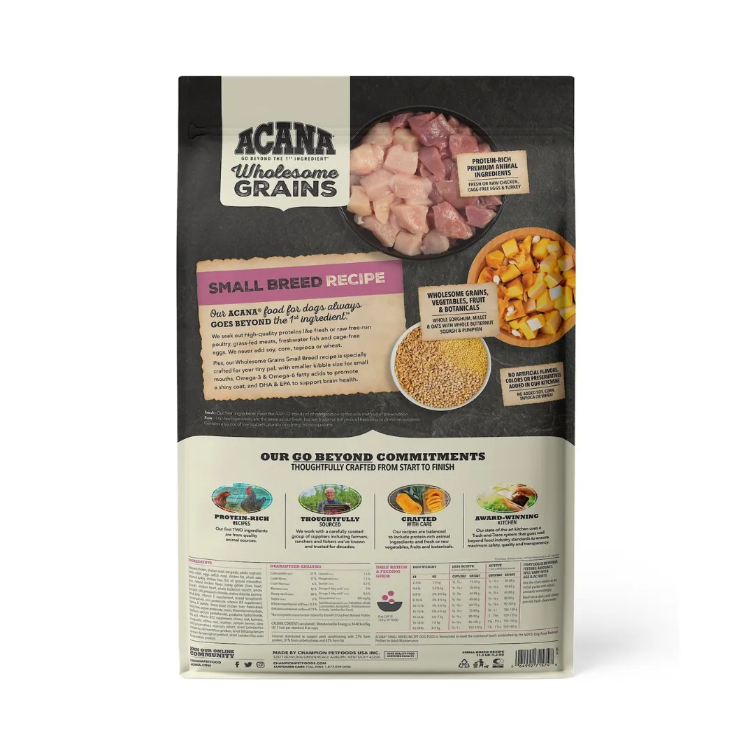 Acana Wholesome Grains Small Breed Dog Dry Food