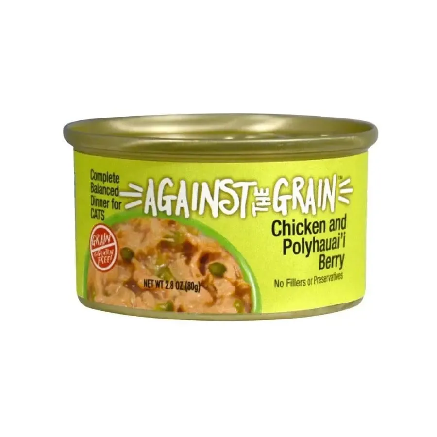 Against the Grain Chicken & Polyhauai'I Berry Dinner Wet Cat Food 24ea/2.8 oz