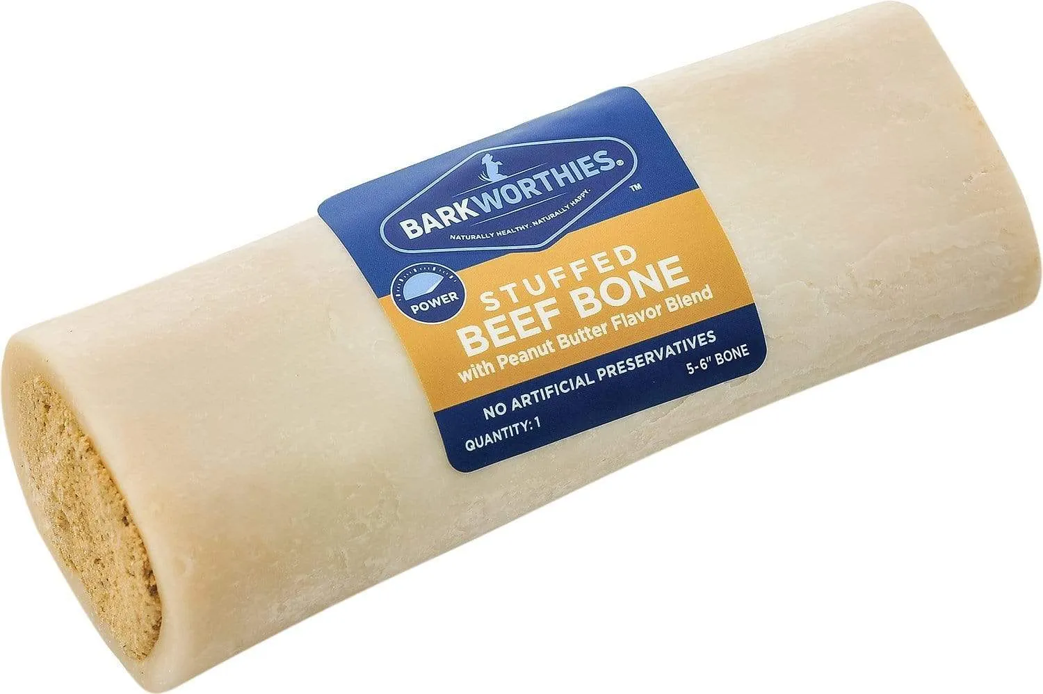 Barkworthies Stuffed Shin Bone Dog Chew