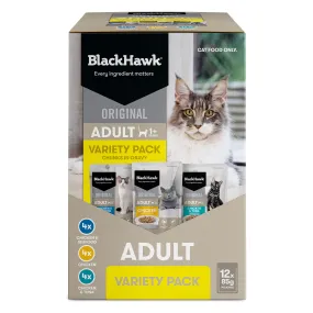 Black Hawk Variety Pack Cat Wet Food 85g x 12