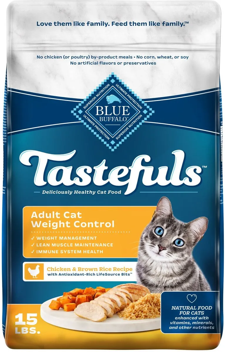 Blue Buffalo Tastefuls Weight Control Natural Chicken Adult Dry Cat Food