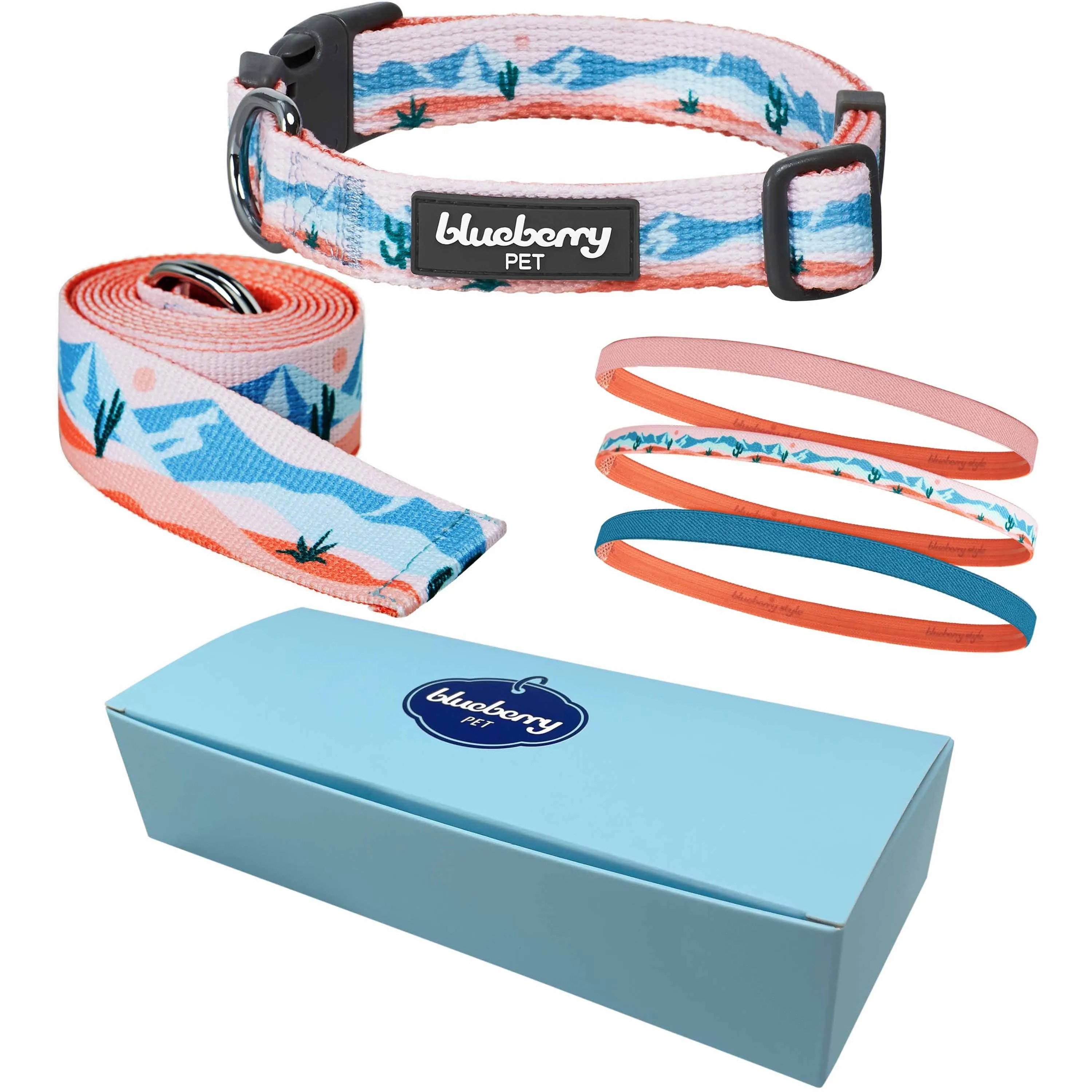 Blueberry Pet × Jackelyn Ho Variety Magic Box - 1 Dog Collar, 1 Yoga Stretch Strap & 3 Headbands