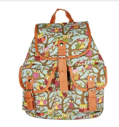 bookbags for School Drawstring Bag Animal Designer back packs Elephant Printing Backpacks Canvas Rucksack Female Travel L834