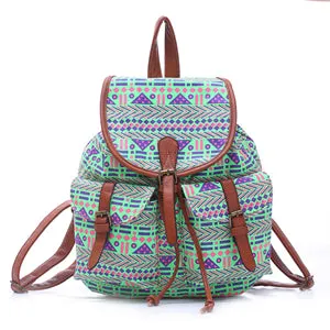 bookbags for School Drawstring Bag Animal Designer back packs Elephant Printing Backpacks Canvas Rucksack Female Travel L834