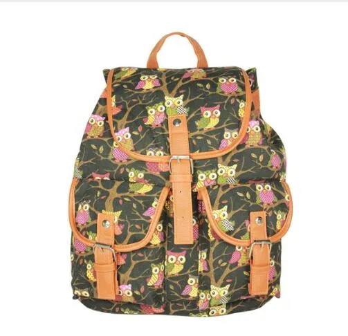 bookbags for School Drawstring Bag Animal Designer back packs Elephant Printing Backpacks Canvas Rucksack Female Travel L834