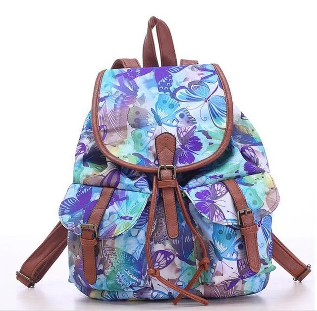 bookbags for School Drawstring Bag Animal Designer back packs Elephant Printing Backpacks Canvas Rucksack Female Travel L834