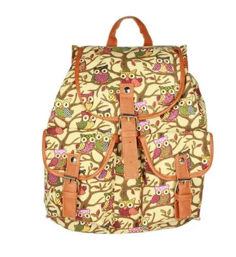 bookbags for School Drawstring Bag Animal Designer back packs Elephant Printing Backpacks Canvas Rucksack Female Travel L834