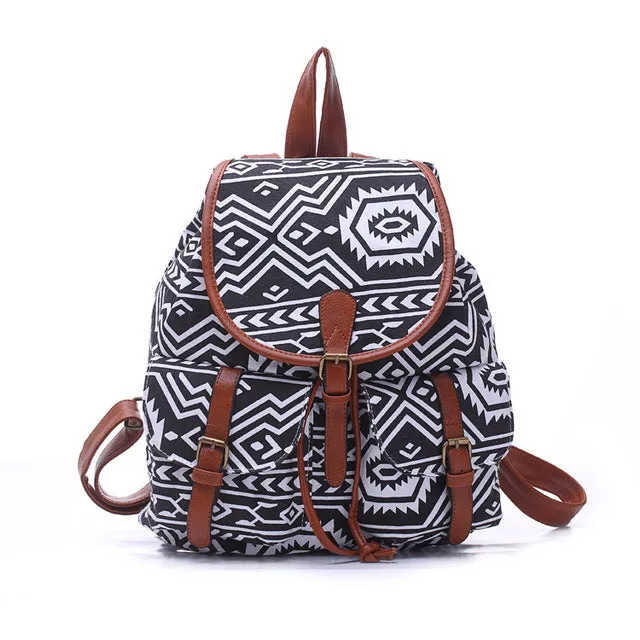 bookbags for School Drawstring Bag Animal Designer back packs Elephant Printing Backpacks Canvas Rucksack Female Travel L834