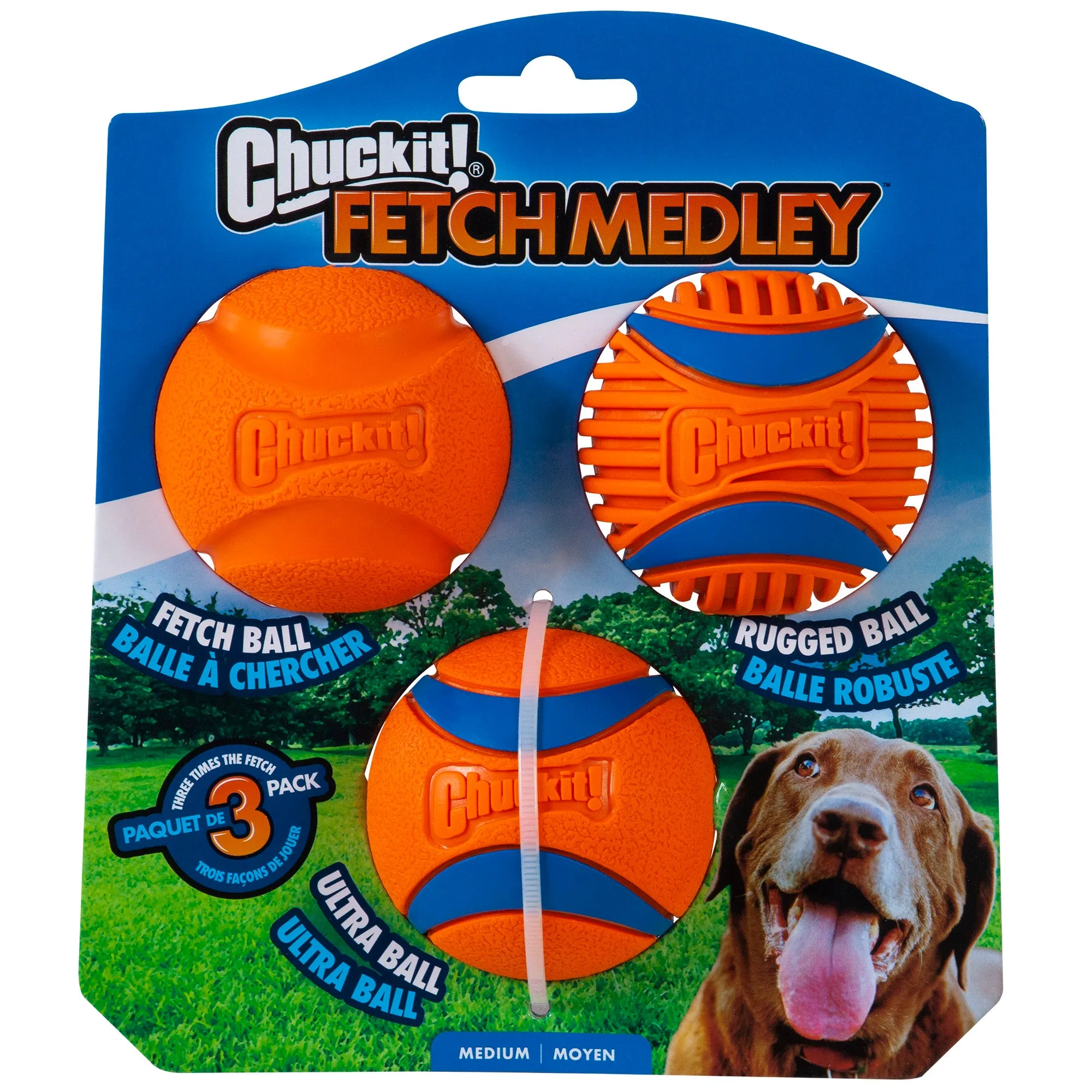 Chuckit! Classic Dog Ball Launcher & Fetch Medley Bundle