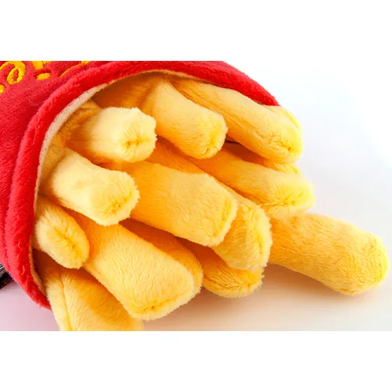 Classic American French Fries Plush Dog Toy