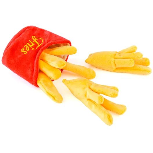 Classic American French Fries Plush Dog Toy