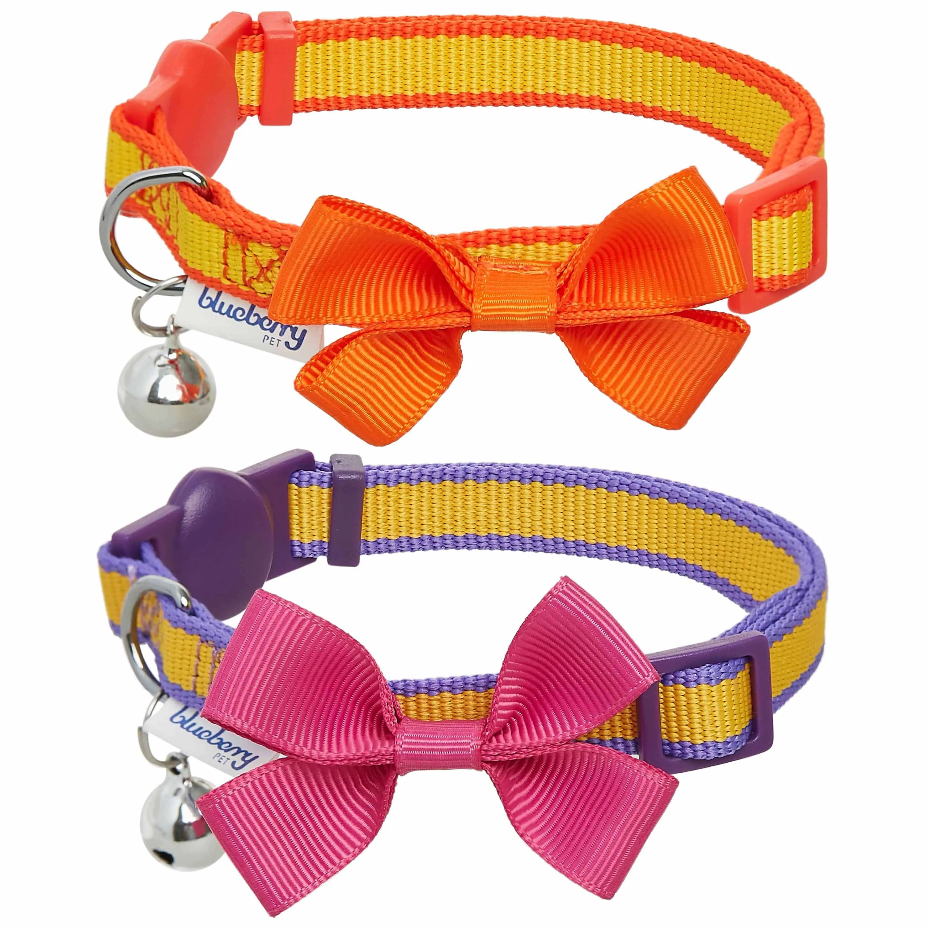 Classic Solid Cat Collar, 2 Pack