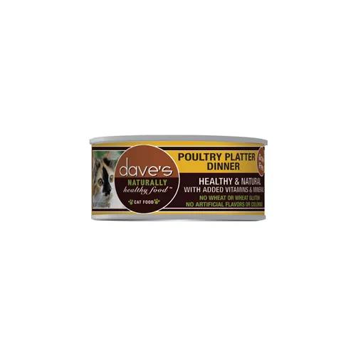 Dave's Pet Food Naturally Healthy Grain Free Poultry Plate Canned Cat Food