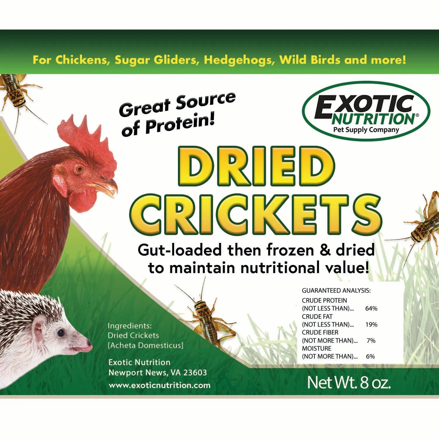 Dried Crickets 8 oz.