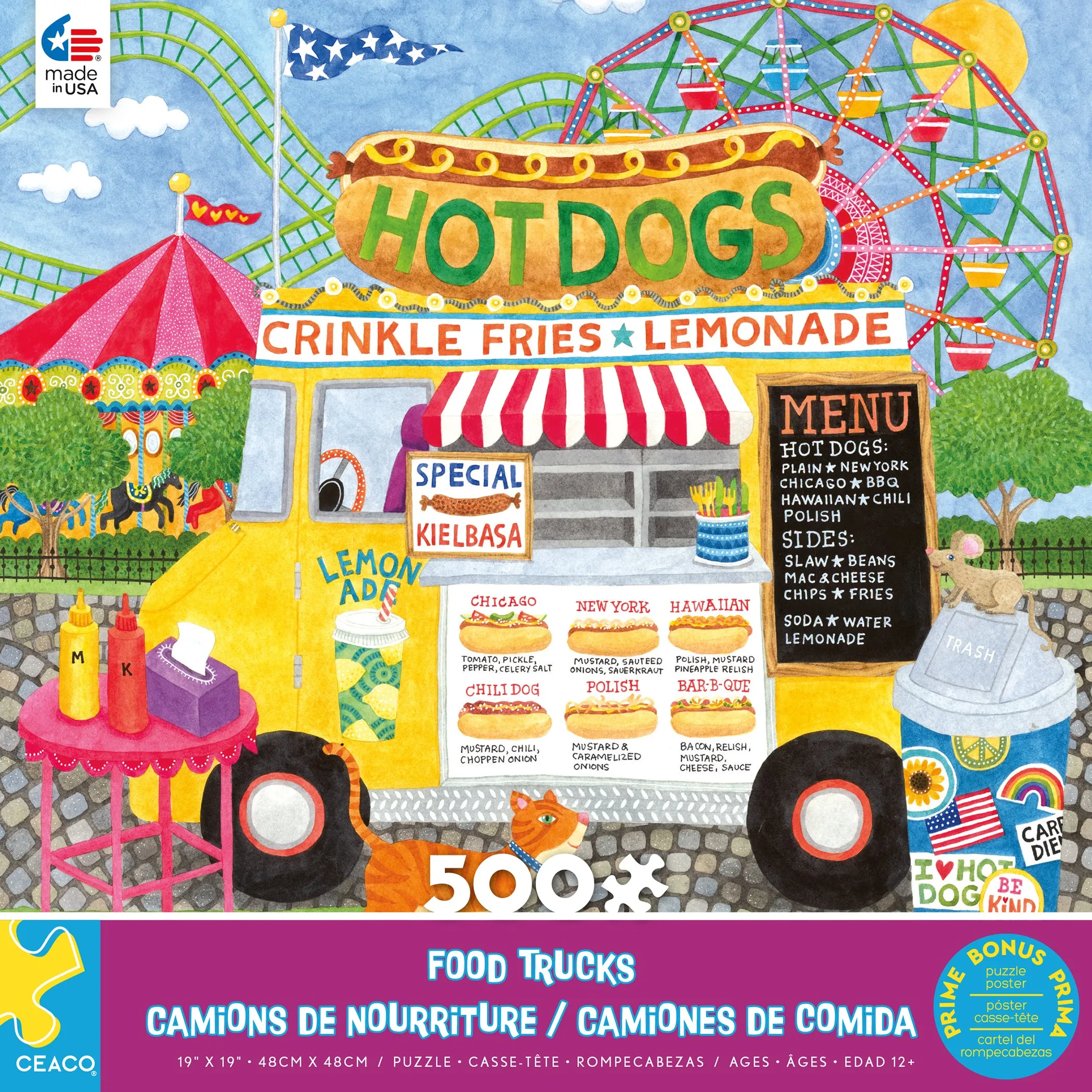 Food Trucks - Hot Dog Truck 2 - 500 Piece Puzzle