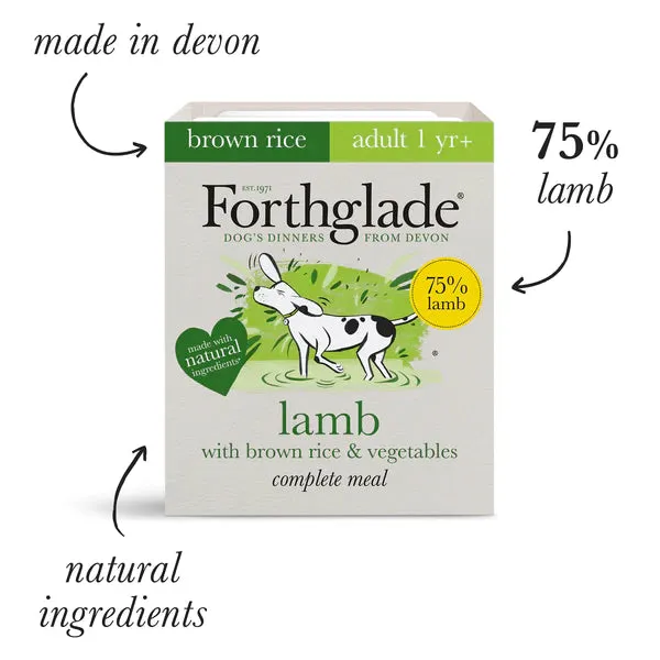 Forthglade Complete Meal Adult Lamb Brown Rice & Veg 18 x 395g