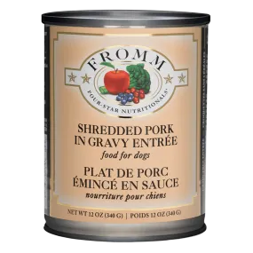 Fromm Four-Star Shredded Pork Entree Canned Dog Food 12oz