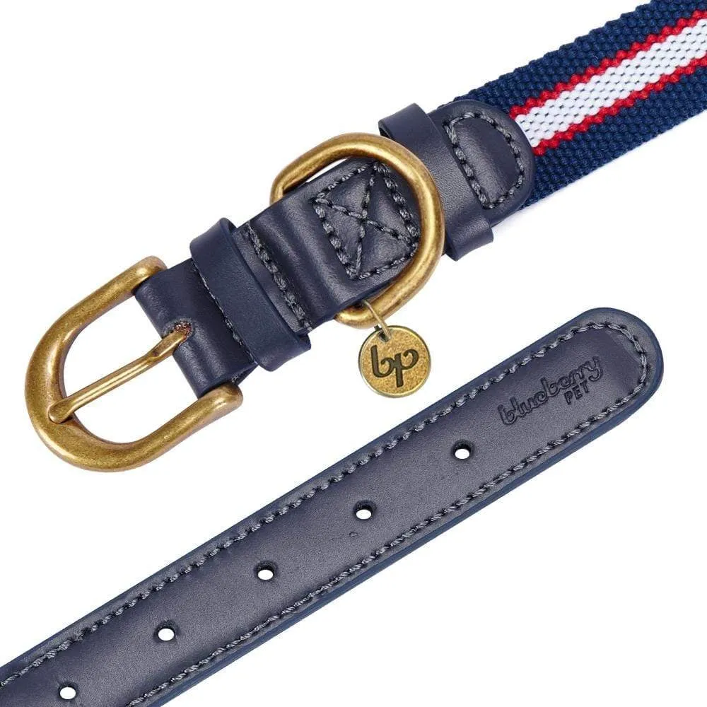 Full Grain Leather & Polyester Dog Collar