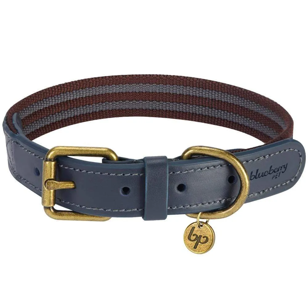 Full Grain Leather & Polyester Dog Collar