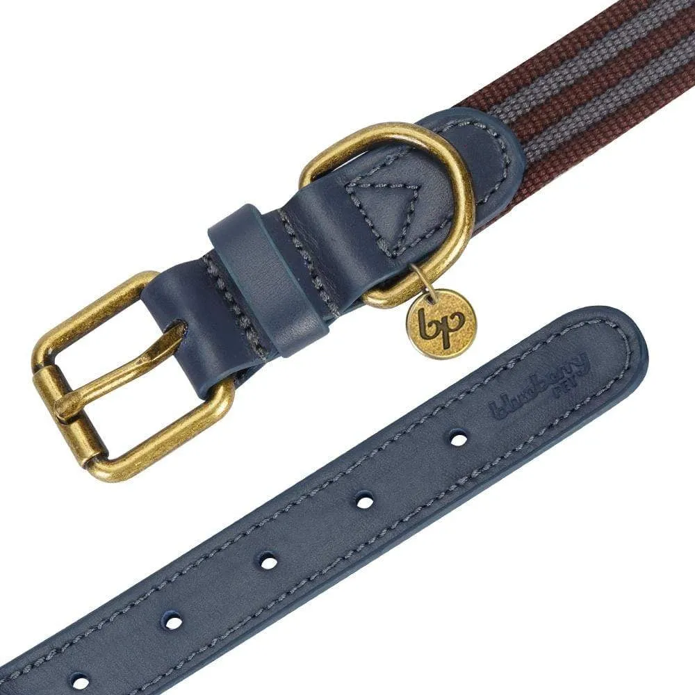 Full Grain Leather & Polyester Dog Collar