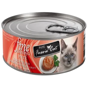 Fussie Cat Fine Dining Pate Sardine with Chicken Entree in Gravy Wet Cat Food, 2.82-oz