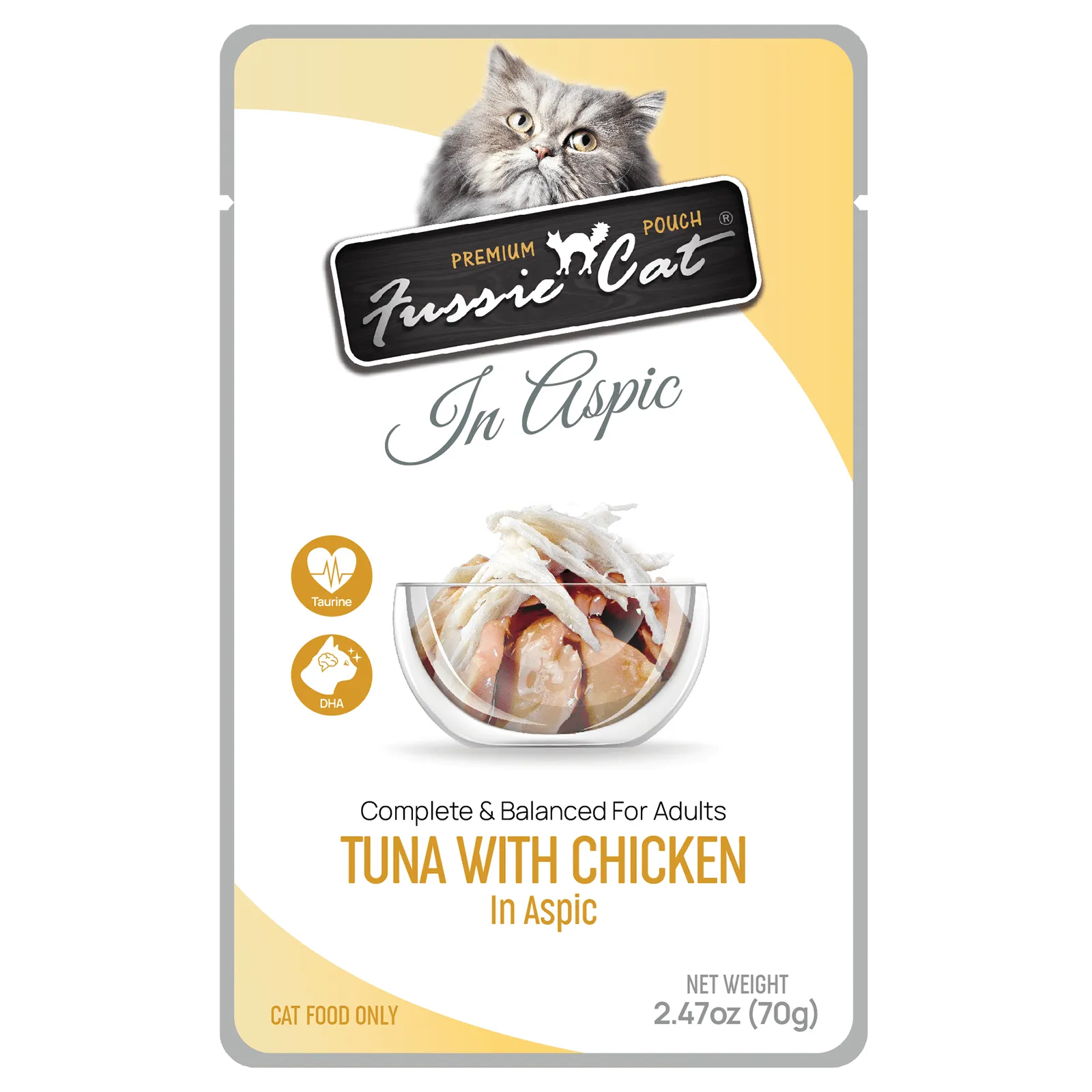 Fussie Cat Premium Pouch Tuna with Chicken in Aspic Cat Food