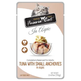 Fussie Cat Premium Pouch Tuna with Small Anchovies in Aspic Cat Food