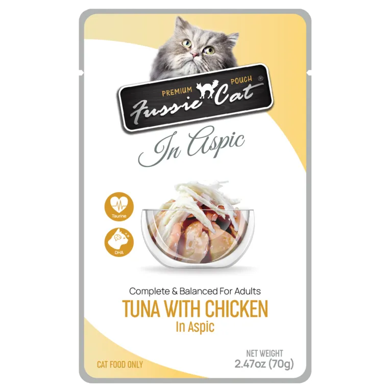 Fussie Cat Premium Pouches Tuna with Chicken in Aspic Cat Food