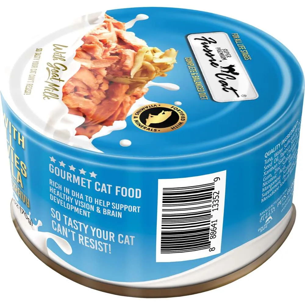 Fussie Cat Tuna With Small Anchovies Formula In Goat Milk Gravy Grain-Free Canned Cat Food 70g