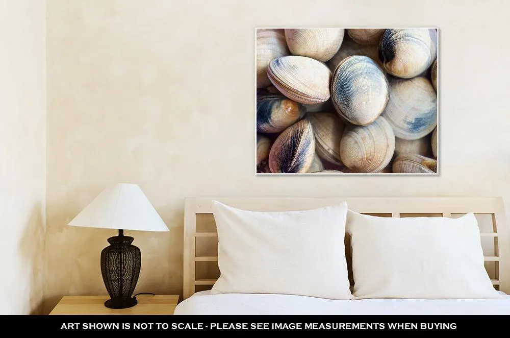 Gallery Wrapped Canvas, Raw Clams In The Market