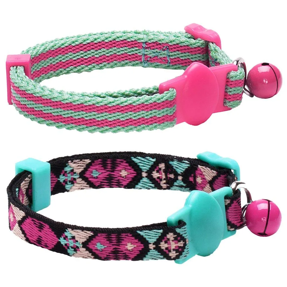 Geometric Design Cat Collar, 2 Pack