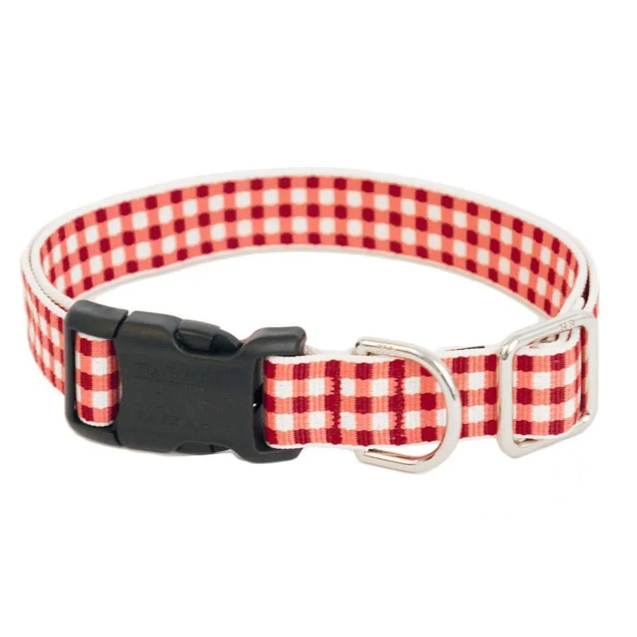 Gingham Dog Collar