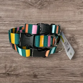 Green Yellow Stripe Collar