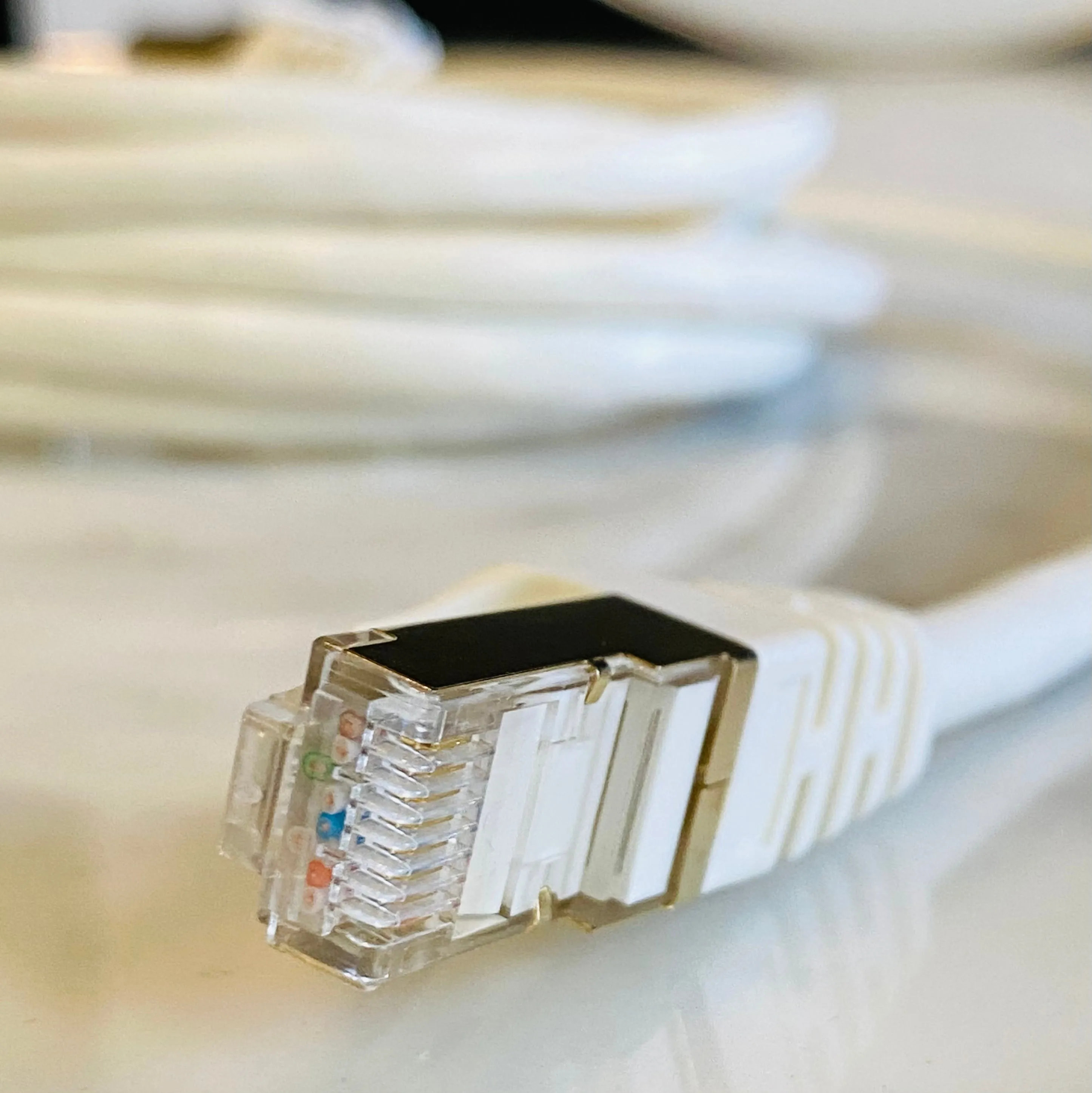 Hard Wire Shielded CAT 8 Ethernet Cables For Best EMF Protection Available--EMF FREE-NO RADIATION!