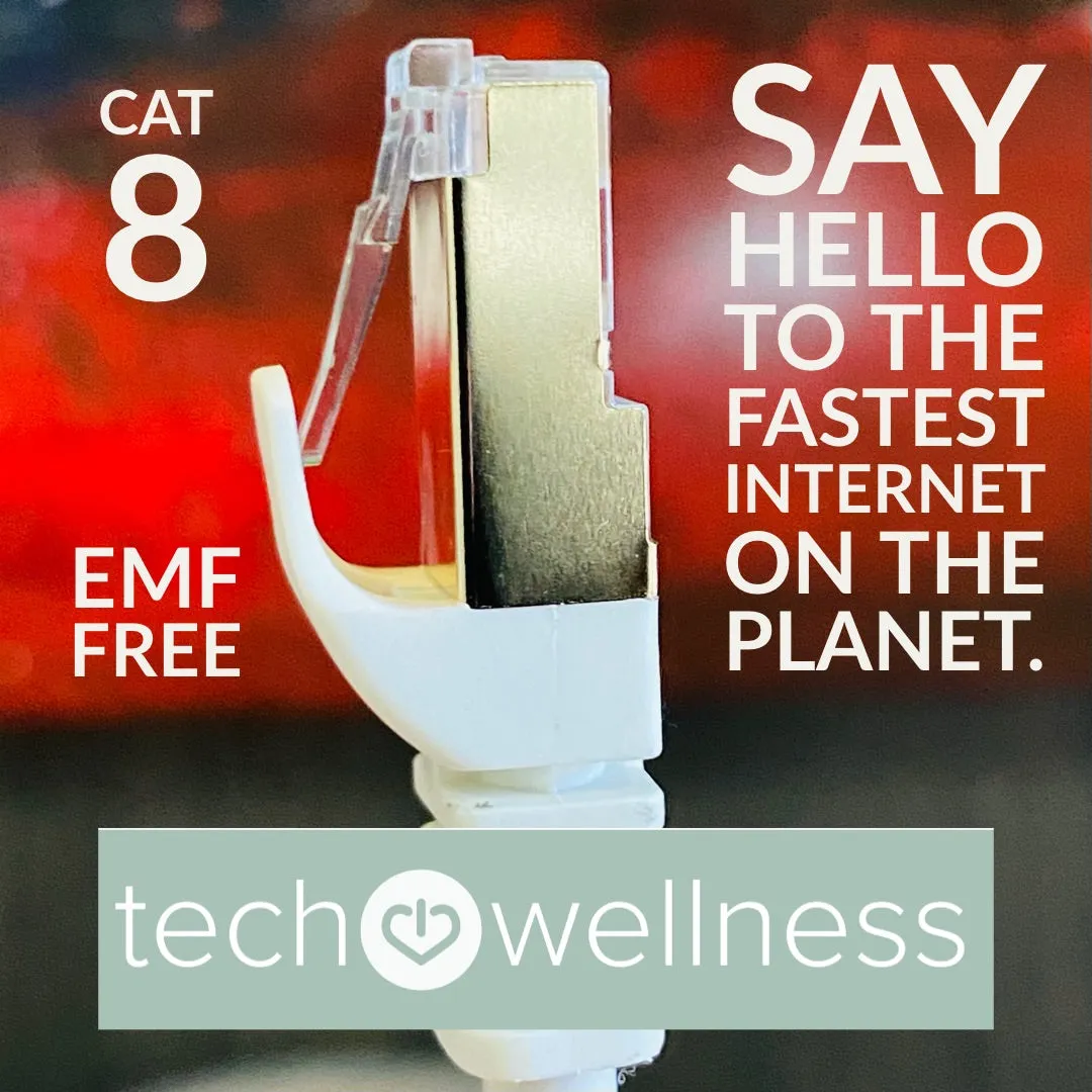 Hard Wire Shielded CAT 8 Ethernet Cables For Best EMF Protection Available--EMF FREE-NO RADIATION!