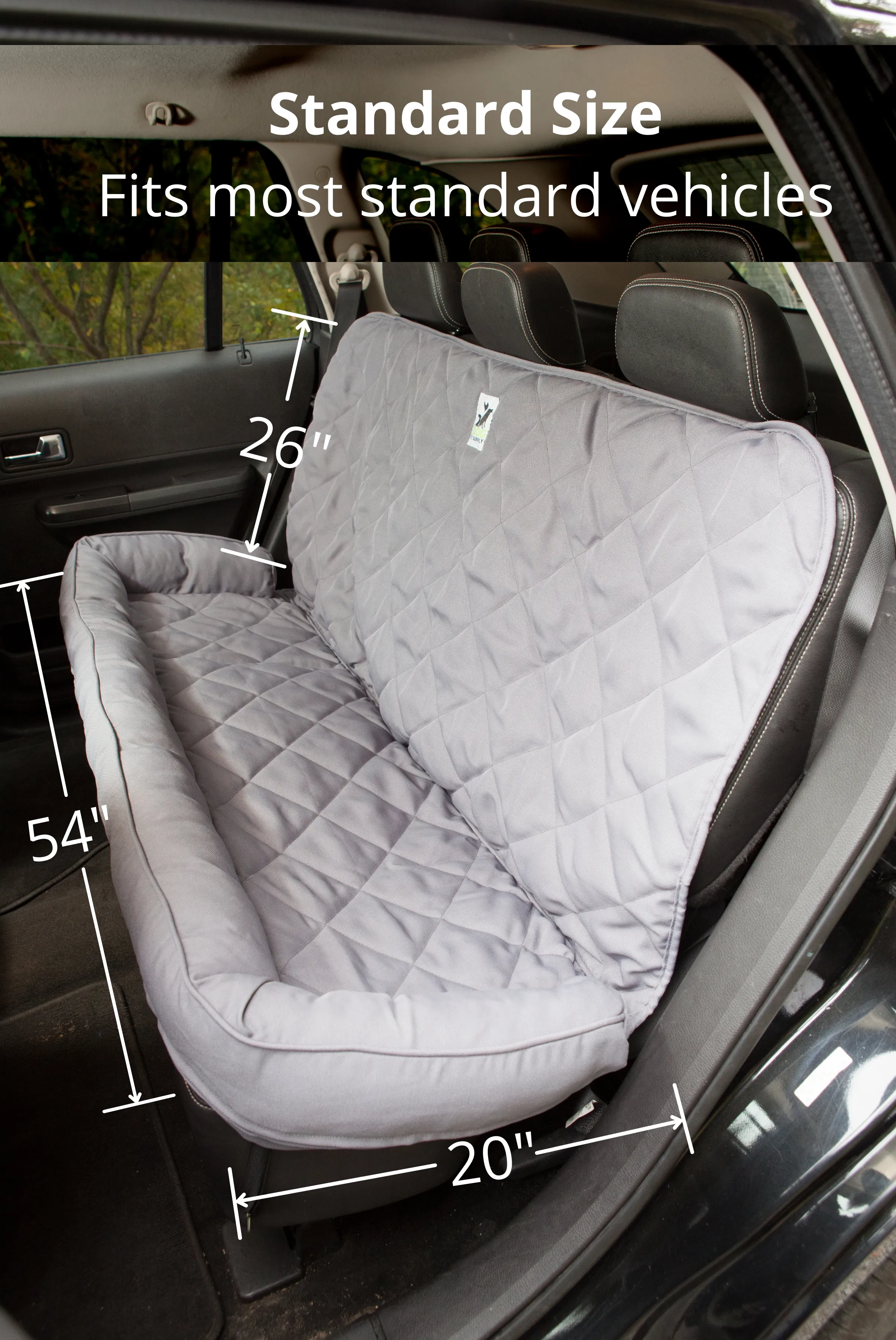 Headrest Back Seat Protector- Gray