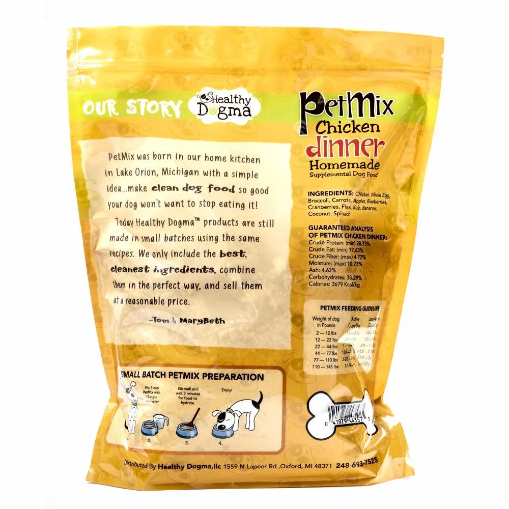 Healthy Dogma Petmix Chicken Dinner Dehydrated Dog Food