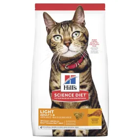 Hills Science Diet Light Adult Dry Cat Food 2kg