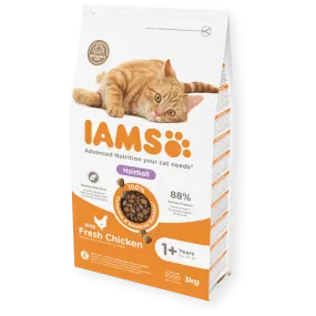 Iams Cat Vitality Adult Cat Food Hairball Chicken