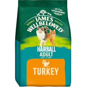 James Wellbeloved Turkey & Rice Cat Food Hairball