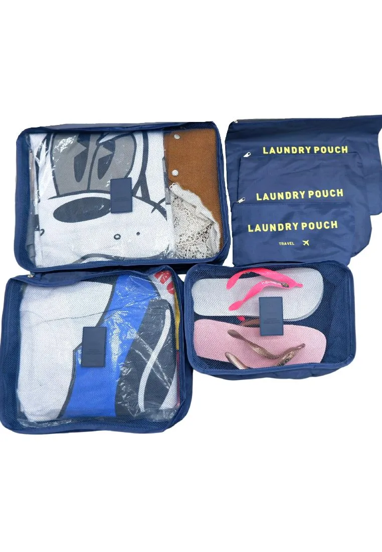 Landmark 6piece Travel Organizer Nylon with Mesh