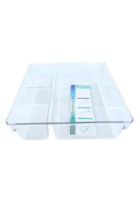 Landmark Multi-purpose Bin With Dividers - Clear