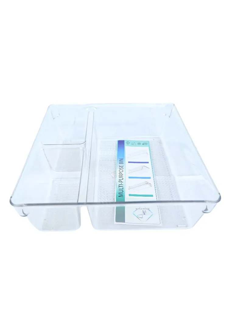 Landmark Multi-purpose Bin With Dividers - Clear