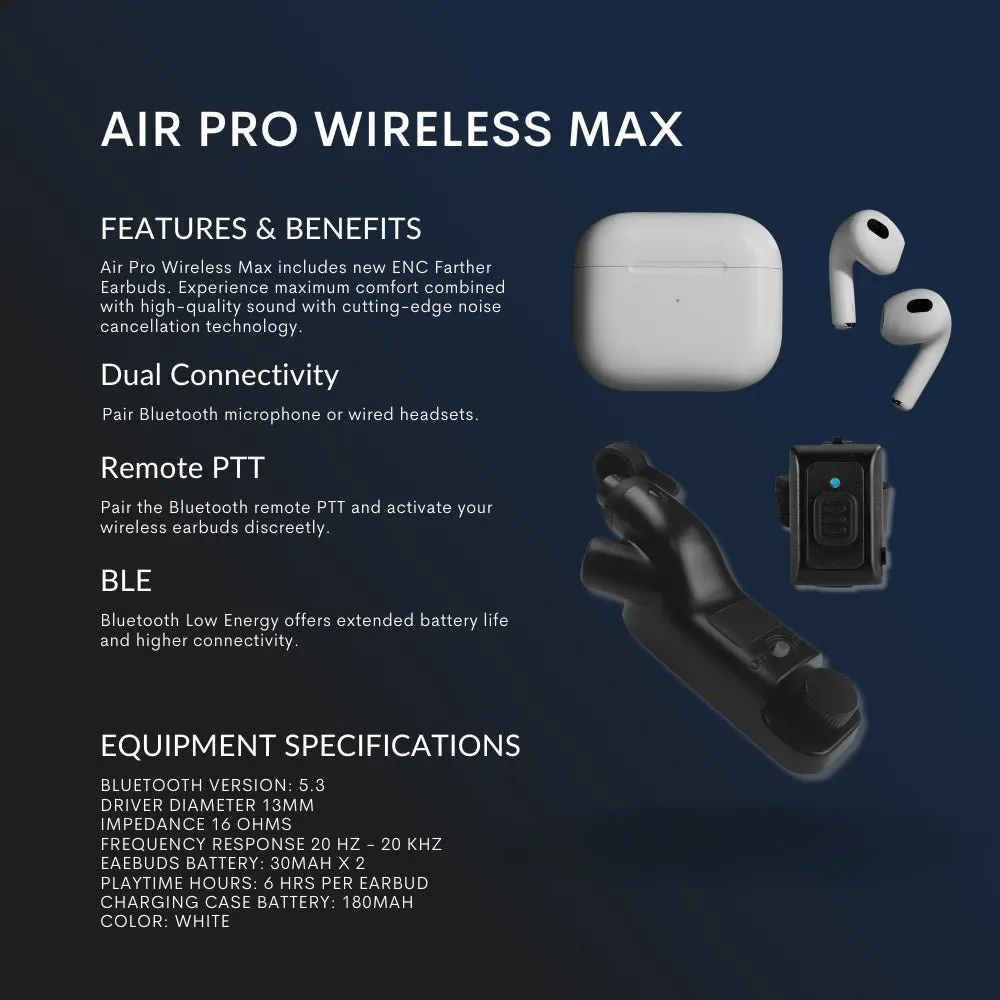 Motorola APX Bluetooth Adapter with Wireless PTT and Earbuds